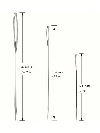 A Set Of 15/30 Large-Eye Sewing Needles, Suitable For Home Use, Hand Sewing, Quilting For The Elderly, With Large Holes For Easy Threading, Suitable For Fine Embroidery And Cross-Stitching Back To Sch