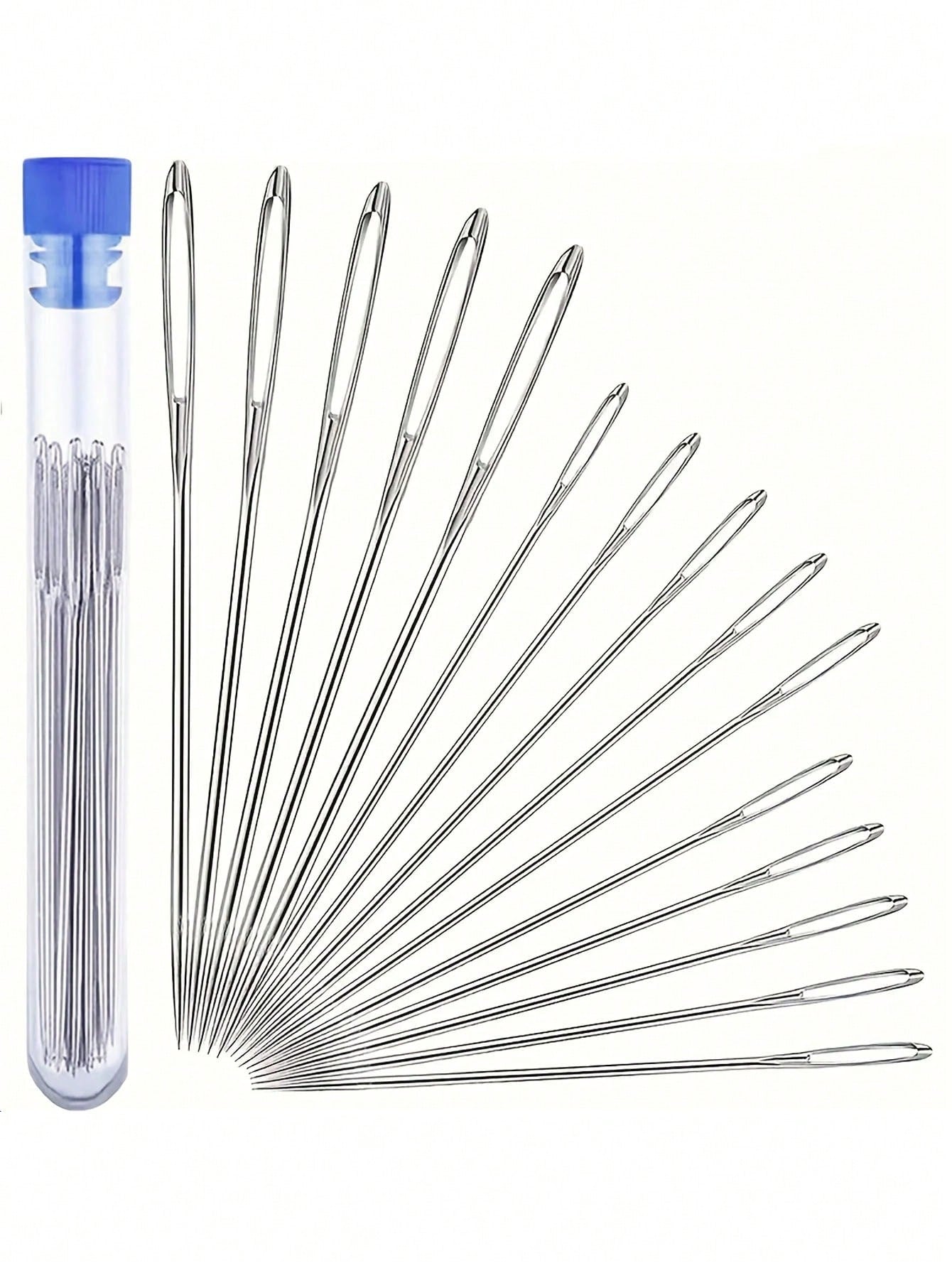 A Set Of 15/30 Large-Eye Sewing Needles, Suitable For Home Use, Hand Sewing, Quilting For The Elderly, With Large Holes For Easy Threading, Suitable For Fine Embroidery And Cross-Stitching Back To Sch