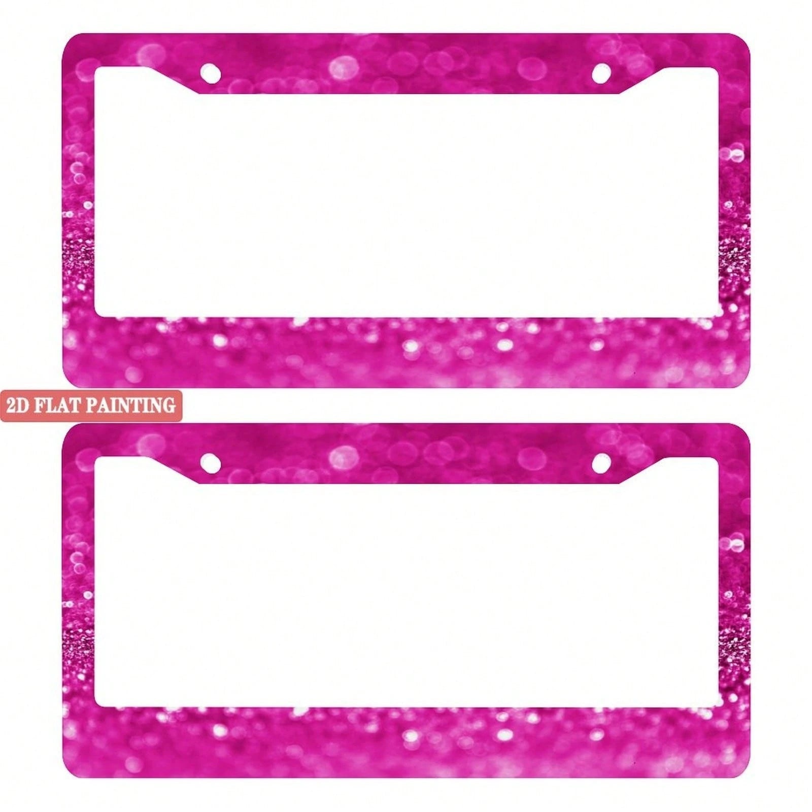 A Sturdy License Plate Frame, Rust-Proof And Adorned With Pink Sequins.Perfect For Front And Rear Plates, Easy To Install, Dimensions Are 6.3inch X 12.2inch (Compatible With The US And Canada)