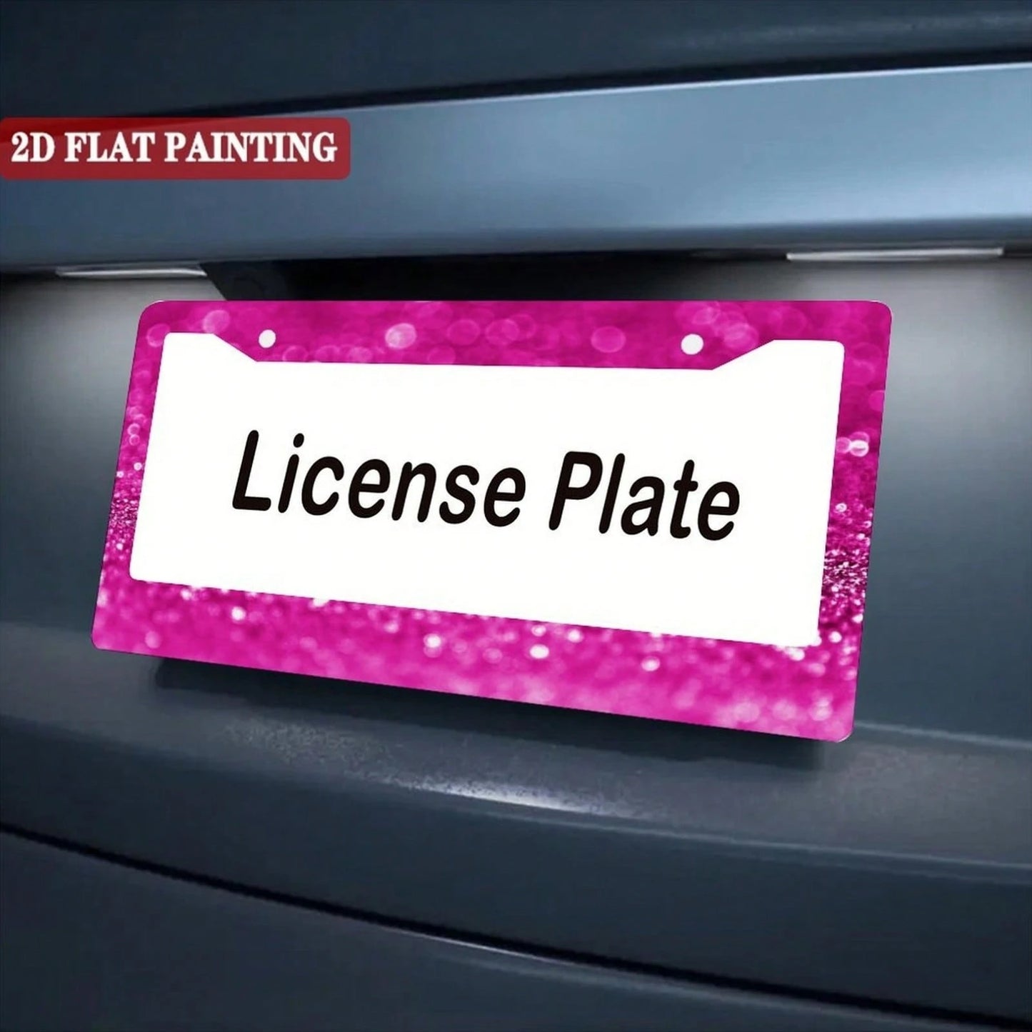 A Sturdy License Plate Frame, Rust-Proof And Adorned With Pink Sequins.Perfect For Front And Rear Plates, Easy To Install, Dimensions Are 6.3inch X 12.2inch (Compatible With The US And Canada)