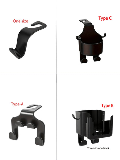Adjustable Car Seat Back Hook, Phone Holder, Multi-Function Car Headrest Hook- Suitable For Phones, Wallets, Bags, Keys- Handheld Smart Phone Holder For Fixing Backseat Items. Car Accessories/Car St