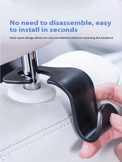 Adjustable Car Seat Back Hook, Phone Holder, Multi-Function Car Headrest Hook- Suitable For Phones, Wallets, Bags, Keys- Handheld Smart Phone Holder For Fixing Backseat Items. Car Accessories/Car St