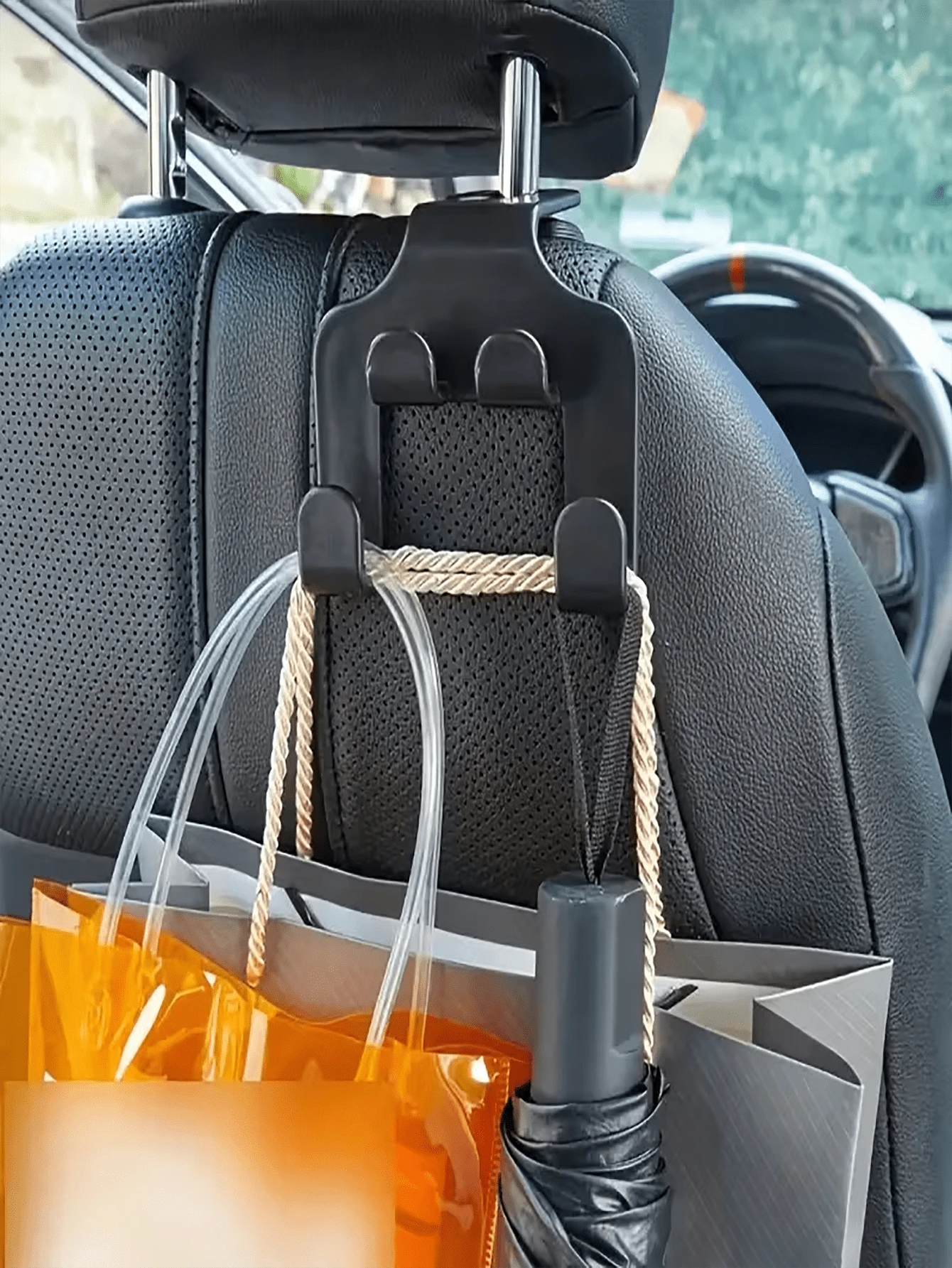 Adjustable Car Seat Back Hook, Phone Holder, Multi-Function Car Headrest Hook- Suitable For Phones, Wallets, Bags, Keys- Handheld Smart Phone Holder For Fixing Backseat Items. Car Accessories/Car St