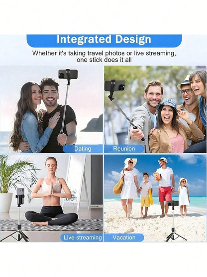 Adjustable Dual Color Temperature Fill Light Selfie Stick Tripod With Dual Fill Lights, Adjustable Dimming Knob, For Makeup, Live Streaming, YT Videos, TK, Photography, Compatible With Cameras & Smart