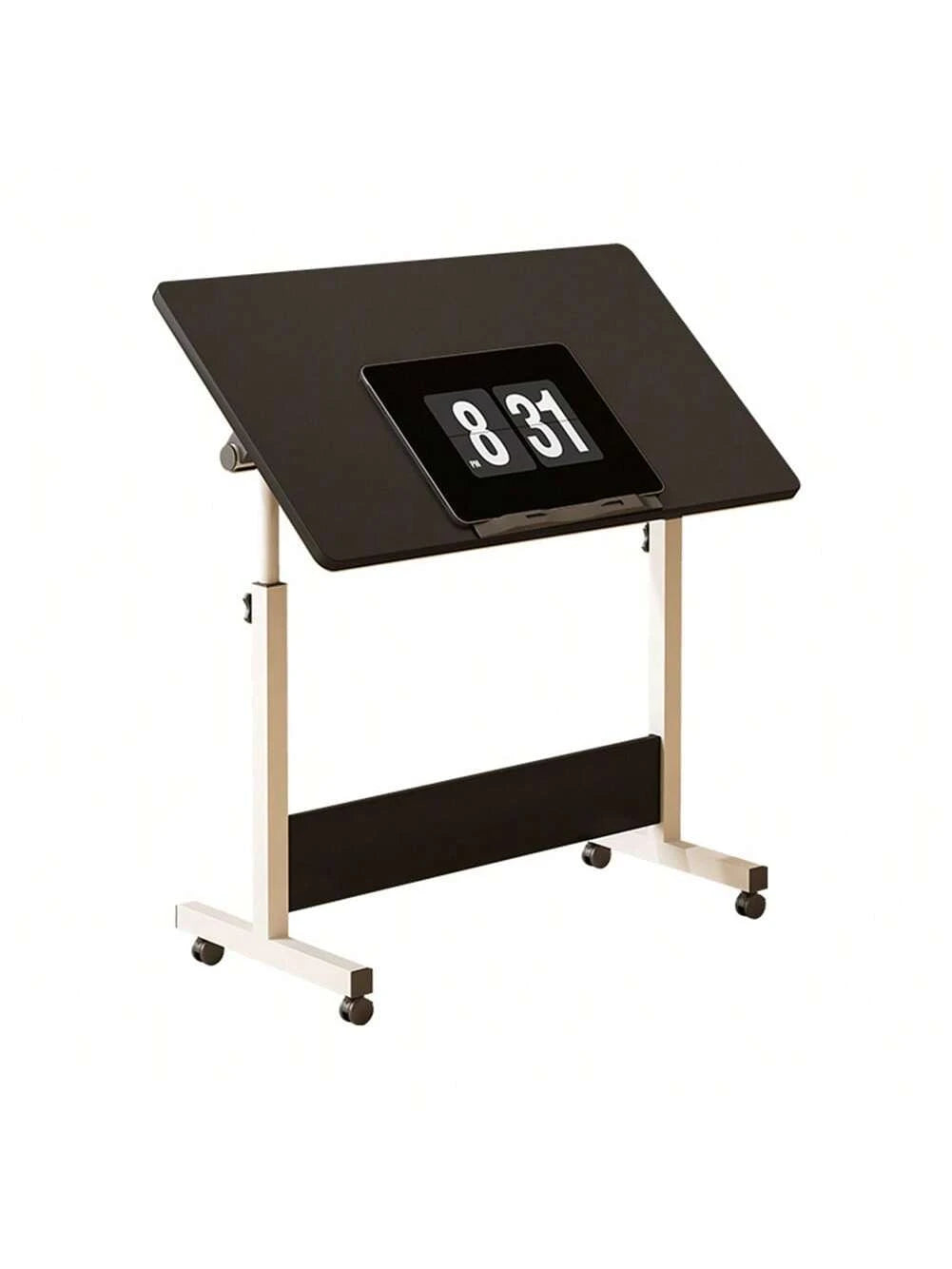 Adjustable Height Standing Desk, Foldable Standing Desk Mobile Stand Up Desk With Wheels Small Rolling Laptop Stand Portable Computer Workstations For Small Spaces And Home Offices