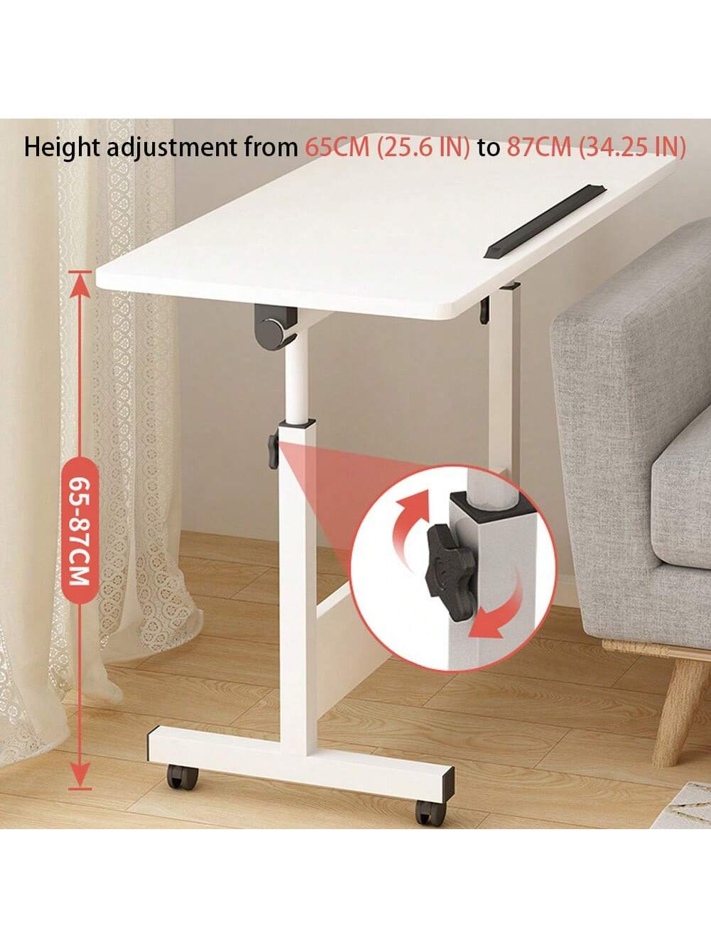 Adjustable Height Standing Desk, Foldable Standing Desk Mobile Stand Up Desk With Wheels Small Rolling Laptop Stand Portable Computer Workstations For Small Spaces And Home Offices