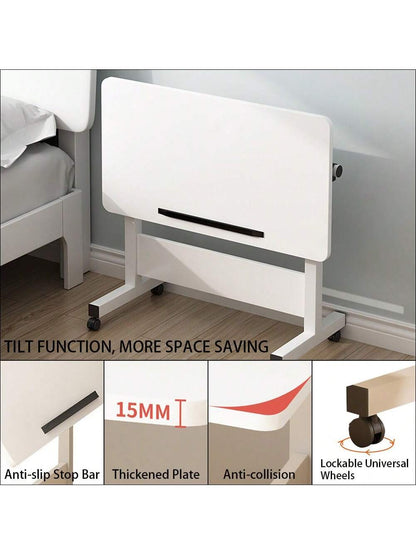 Adjustable Height Standing Desk, Foldable Standing Desk Mobile Stand Up Desk With Wheels Small Rolling Laptop Stand Portable Computer Workstations For Small Spaces And Home Offices