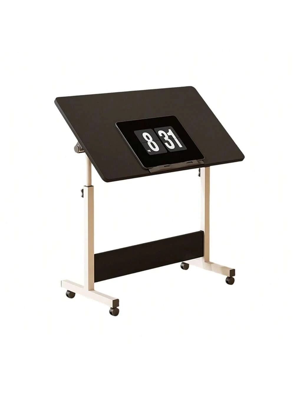 Adjustable Height Standing Desk, Foldable Standing Desk Mobile Stand Up Desk With Wheels Small Rolling Laptop Stand Portable Computer Workstations For Small Spaces And Home Offices