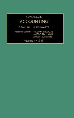 Advances In Accounting No. 7: Institutional Perspectives (Hardcover) By Bill N Schwartz, Philip M Reckers, James H Scheiner