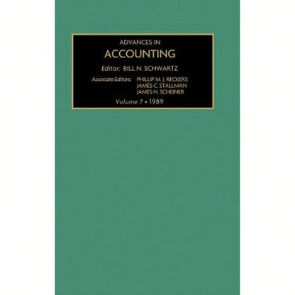 Advances In Accounting No. 7: Institutional Perspectives (Hardcover) By Bill N Schwartz, Philip M Reckers, James H Scheiner