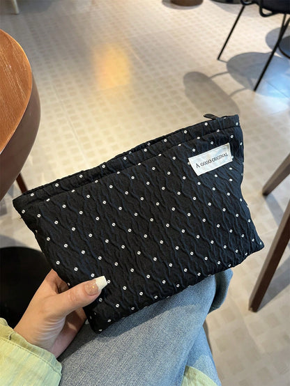 AGG Minimalist Size Women's Makeup Bag, Inner Bag, Portable Travel Toiletry Bag, Handbag, Multi-Functional Skincare Storage Bag, Women's Sanitary Pad Storage Bag, Gift For Mom/Girlfriend, Student Penc