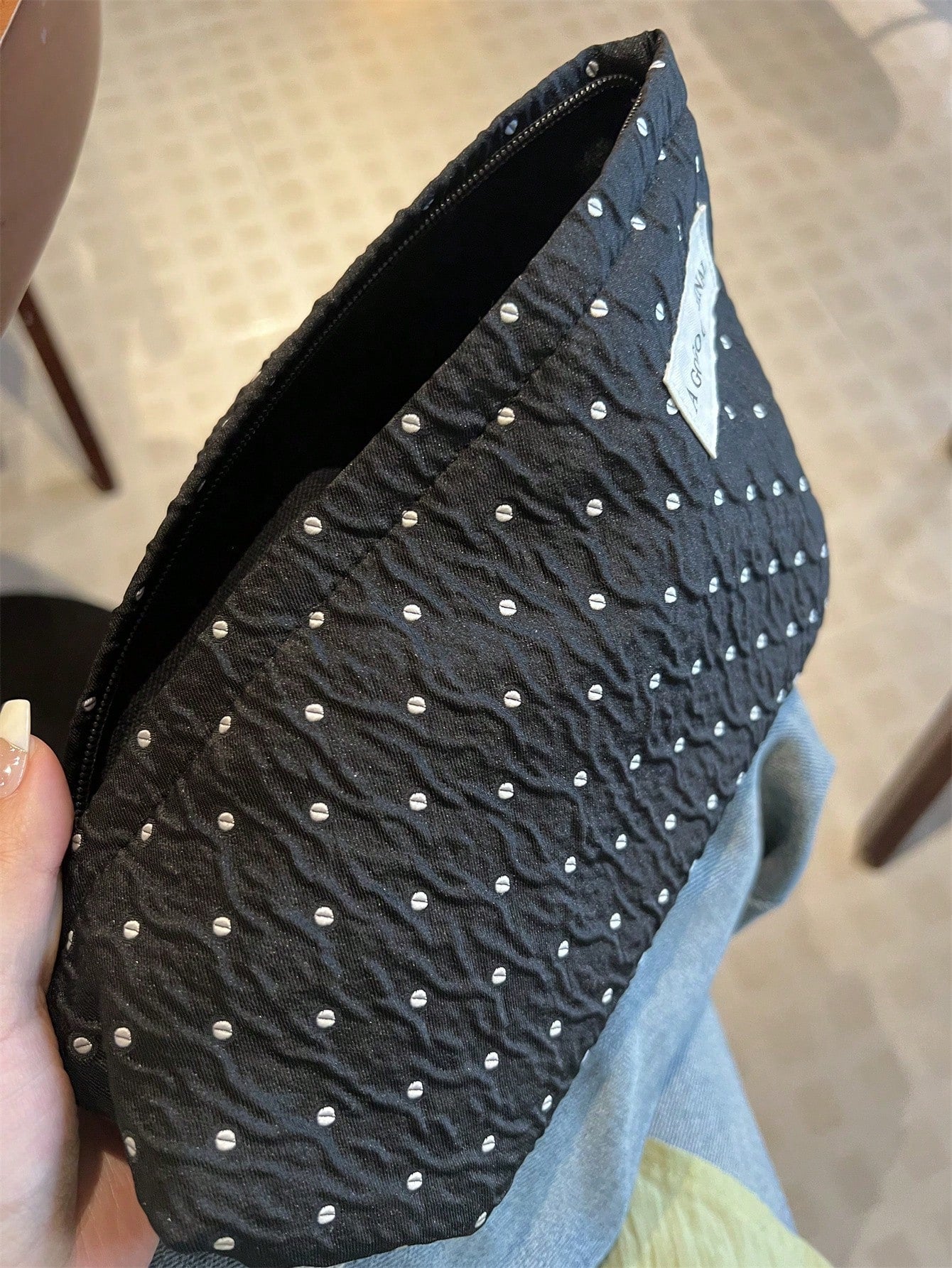 AGG Minimalist Size Women's Makeup Bag, Inner Bag, Portable Travel Toiletry Bag, Handbag, Multi-Functional Skincare Storage Bag, Women's Sanitary Pad Storage Bag, Gift For Mom/Girlfriend, Student Penc
