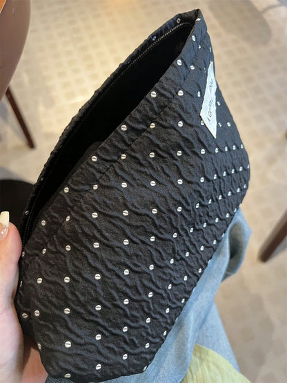 AGG Minimalist Size Women's Makeup Bag, Inner Bag, Portable Travel Toiletry Bag, Handbag, Multi-Functional Skincare Storage Bag, Women's Sanitary Pad Storage Bag, Gift For Mom/Girlfriend, Student Penc
