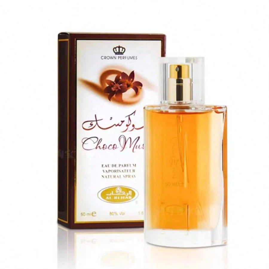 Al Rehab Choco Musk Eau De Parfum 50ml/1.69fl.Oz| Chocolate Vanilla & Musk Gourmand Scent Unisex Long Lasting Perfume