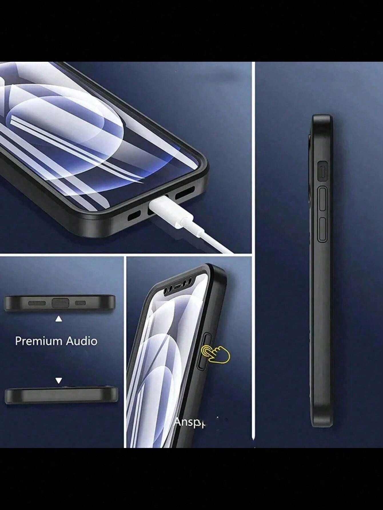 All-Inclusive Integrated Shockproof 1pc 360 Degree Full Body Protective Case Compatible With Iphone 15 14 13 12 11 Pro Max Plus X Xs Xr/ Galaxy S25 S24 S23 S22 S21 S20 Ultra Plus FE Integrated Screen