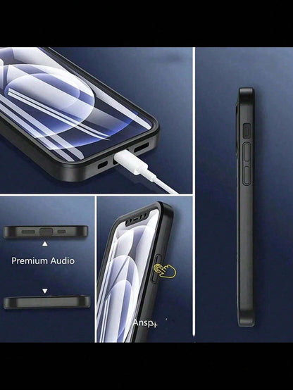 All-Inclusive Integrated Shockproof 1pc 360 Degree Full Body Protective Case Compatible With Iphone 15 14 13 12 11 Pro Max Plus X Xs Xr/ Galaxy S25 S24 S23 S22 S21 S20 Ultra Plus FE Integrated Screen