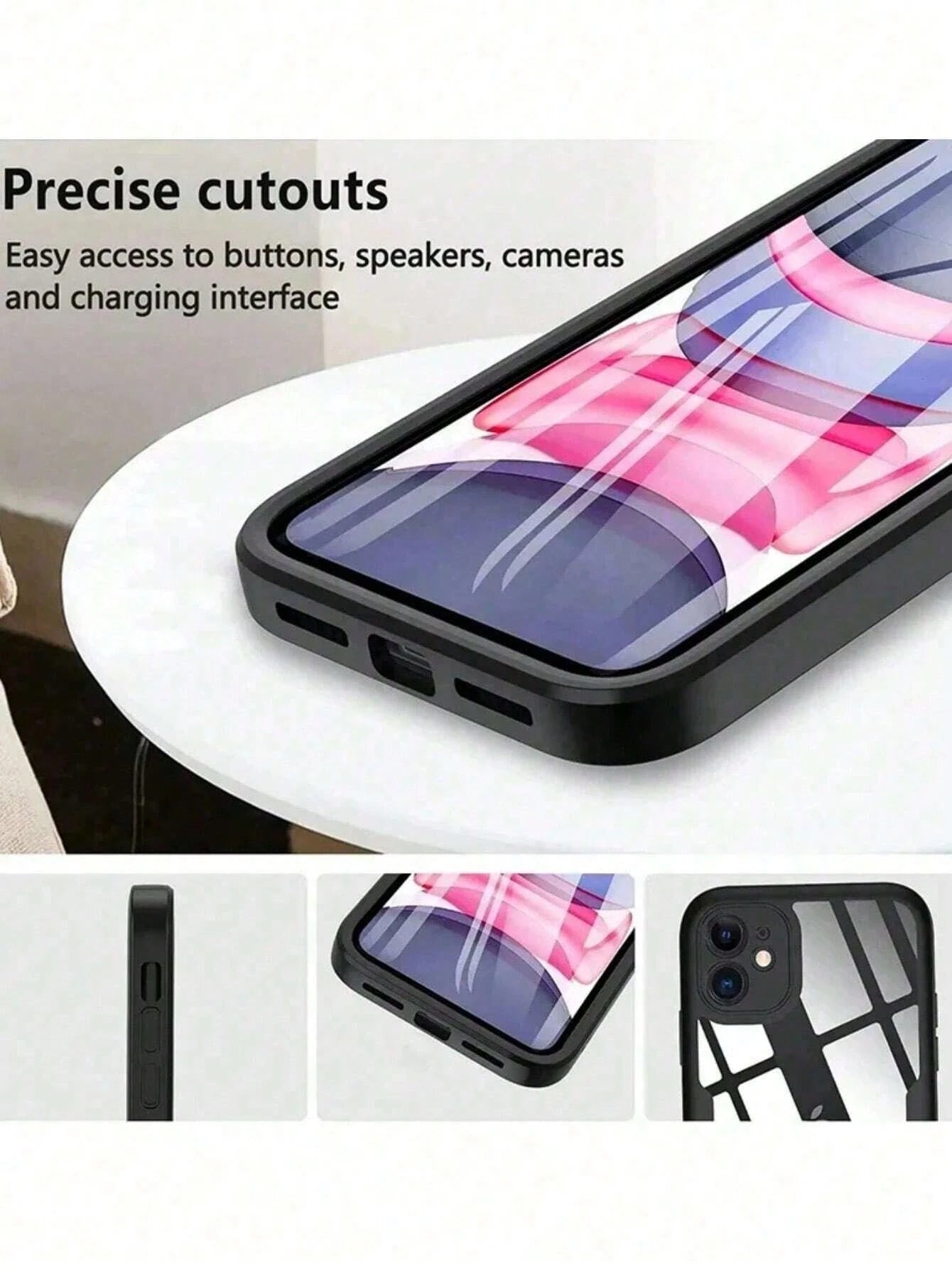 All-Inclusive Integrated Shockproof 1pc 360 Degree Full Body Protective Case Compatible With Iphone 15 14 13 12 11 Pro Max Plus X Xs Xr/ Galaxy S25 S24 S23 S22 S21 S20 Ultra Plus FE Integrated Screen