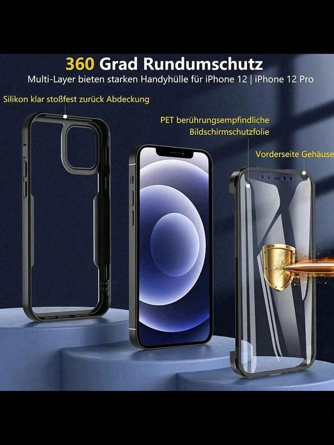 All-Inclusive Integrated Shockproof 1pc 360 Degree Full Body Protective Case Compatible With Iphone 15 14 13 12 11 Pro Max Plus X Xs Xr/ Galaxy S25 S24 S23 S22 S21 S20 Ultra Plus FE Integrated Screen