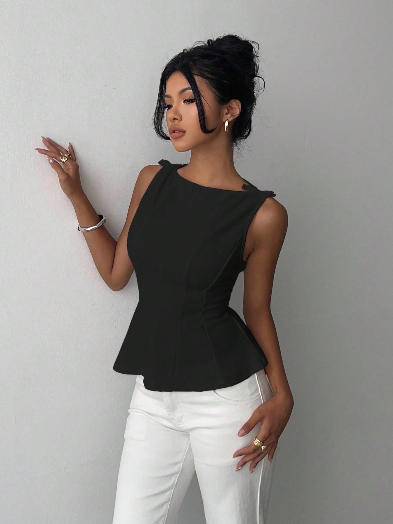 Aloruh Women's Elegant Sleeveless Casual Shirt,Business Top,Summer Tops, Blouses,Casual Blouse For Women,Women's Social