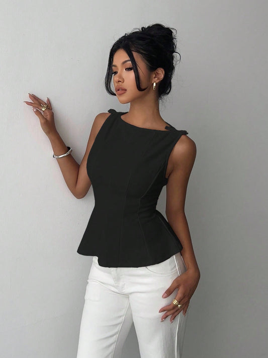 Aloruh Women's Elegant Sleeveless Casual Shirt,Business Top,Summer Tops, Blouses,Casual Blouse For Women,Women's Social