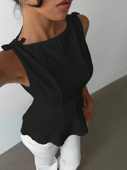 Aloruh Women's Elegant Sleeveless Casual Shirt,Business Top,Summer Tops, Blouses,Casual Blouse For Women,Women's Social