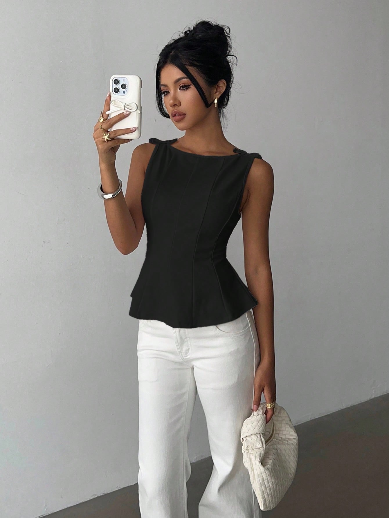 Aloruh Women's Elegant Sleeveless Casual Shirt,Business Top,Summer Tops, Blouses,Casual Blouse For Women,Women's Social