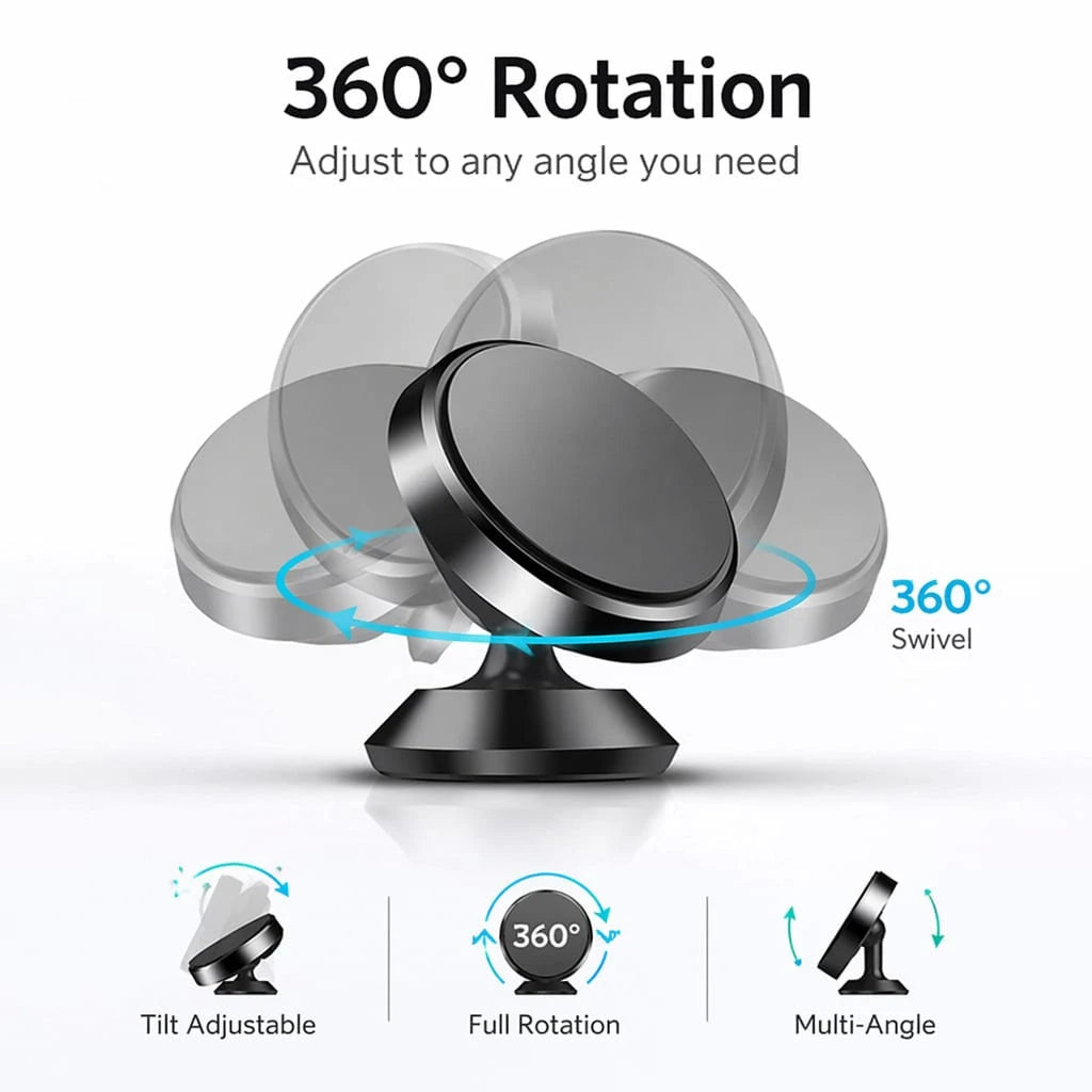 Aluminum Alloy Magnetic Car Phone Holder, Strong Magnetic Dashboard Phone Mount, Stable Phone Stand For Car Navigation