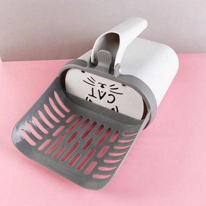 An Upgraded Large-Capacity Cat Litter Scoop With Stand And 1 Spare Bag-Durable, Portable Scoop Body With Spill-Proof Design For Hygienic Storage-Ideal For Multi-Cat Households, Travel, Or Home Use; Se