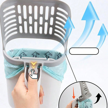 An Upgraded Large-Capacity Cat Litter Scoop With Stand And 1 Spare Bag-Durable, Portable Scoop Body With Spill-Proof Design For Hygienic Storage-Ideal For Multi-Cat Households, Travel, Or Home Use; Se