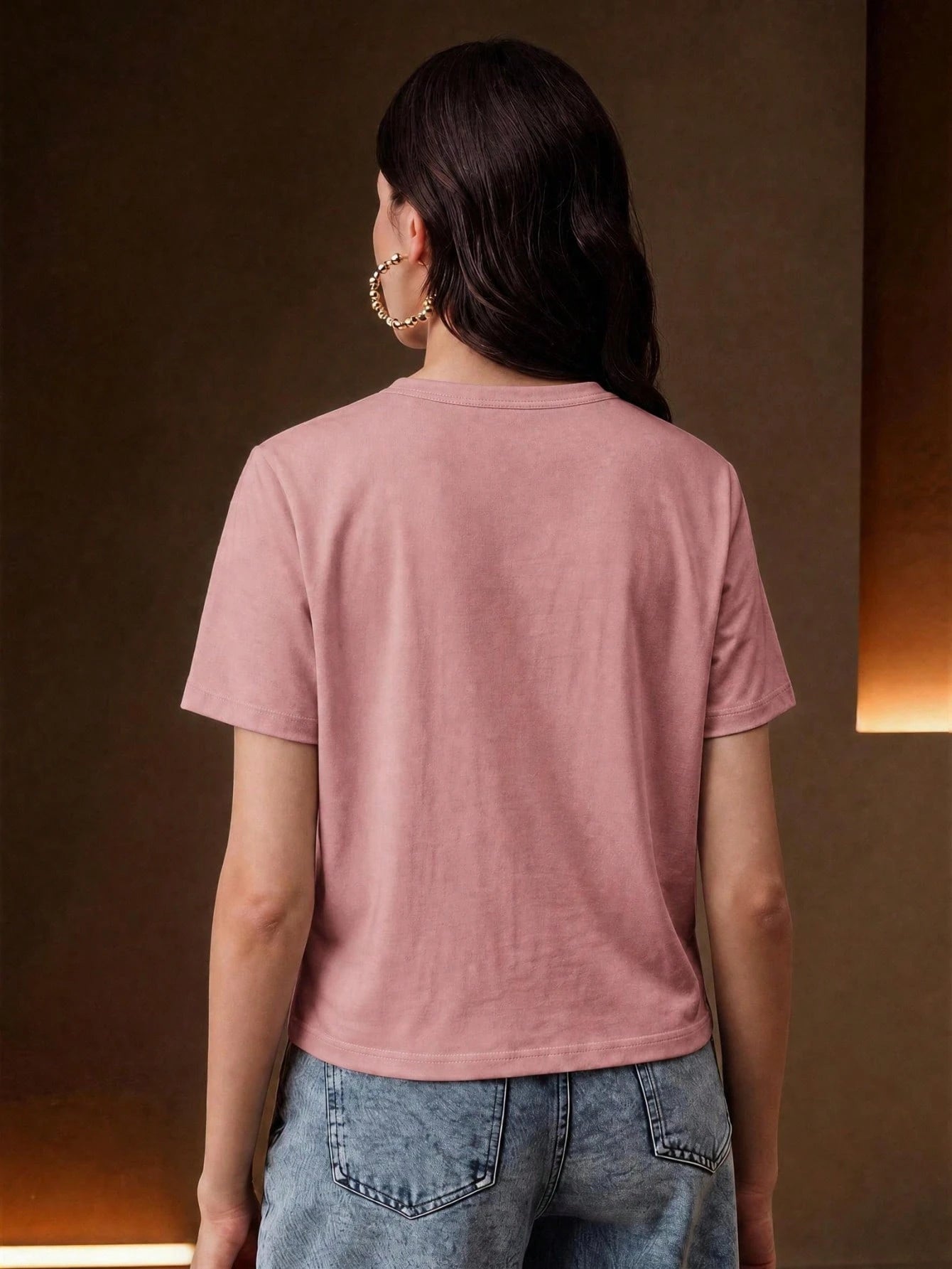 Anewsta Elegant Vacation Style Neckline Patchwork Leaf Lace White Short Sleeve T-Shirt For Women