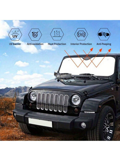 Animal Car Sunshade, Car Windshield Sun Protector, Golden Retriever Car Decoration, Windshield Sunshade, A Unique Windshield Decoration Designed For Dog Lovers, A Perfect Gift For Dad, Mom, Pet Owners