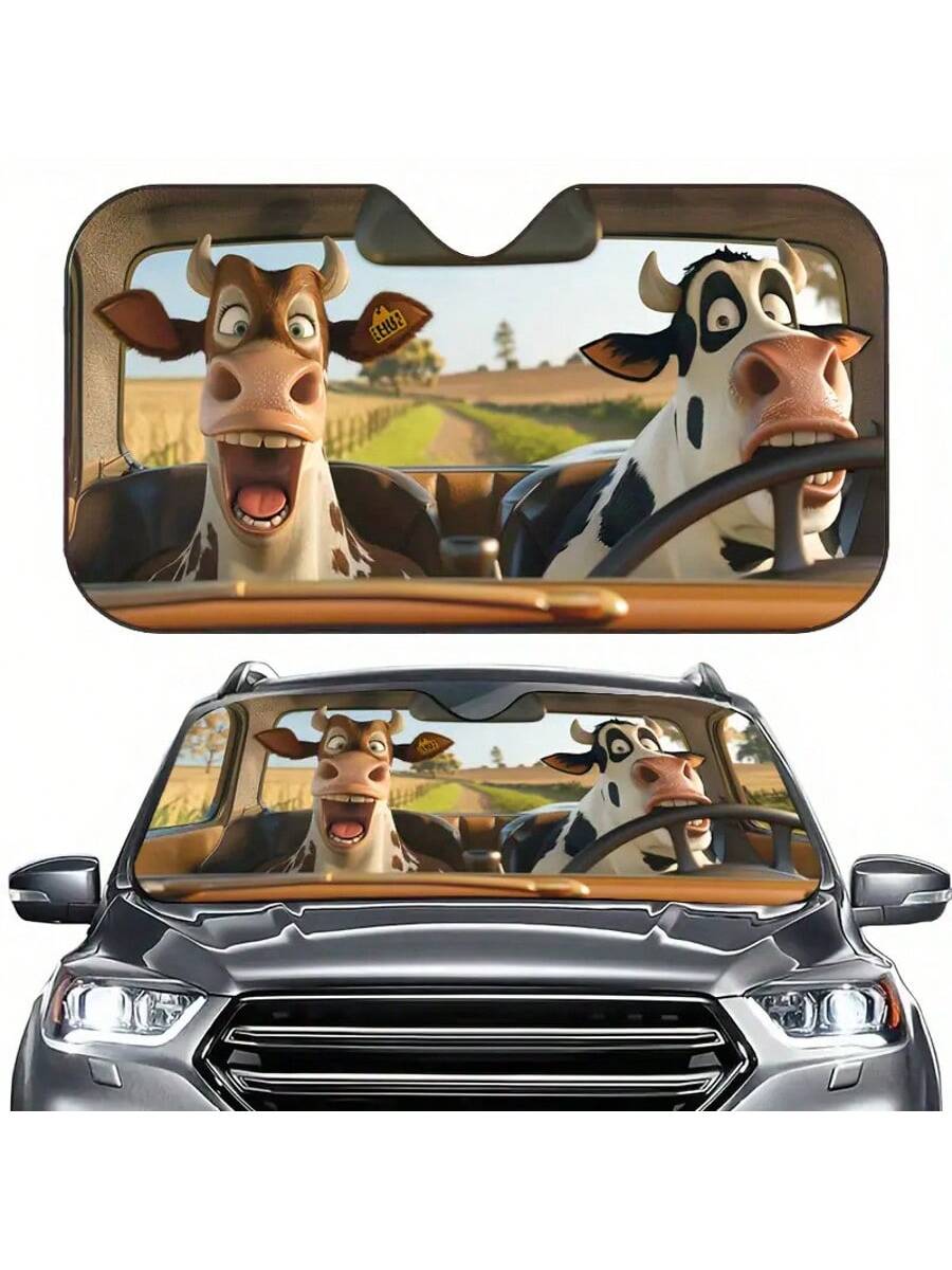 Animal Car Sunshade, Car Windshield Sun Protector, Golden Retriever Car Decoration, Windshield Sunshade, A Unique Windshield Decoration Designed For Dog Lovers, A Perfect Gift For Dad, Mom, Pet Owners