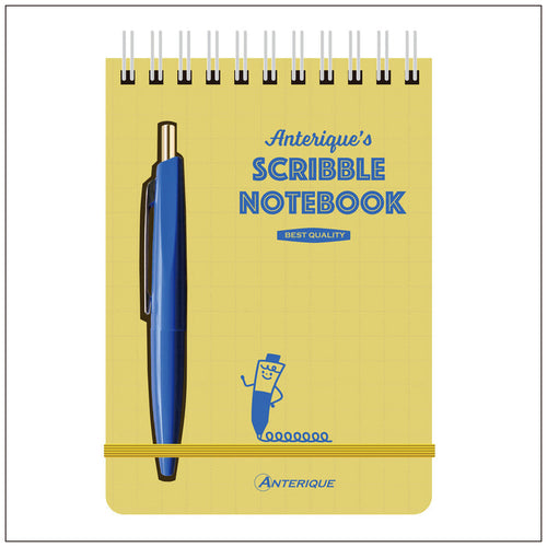 Anterique Pocket Scribble Note Set with Mini Pen, Yellow