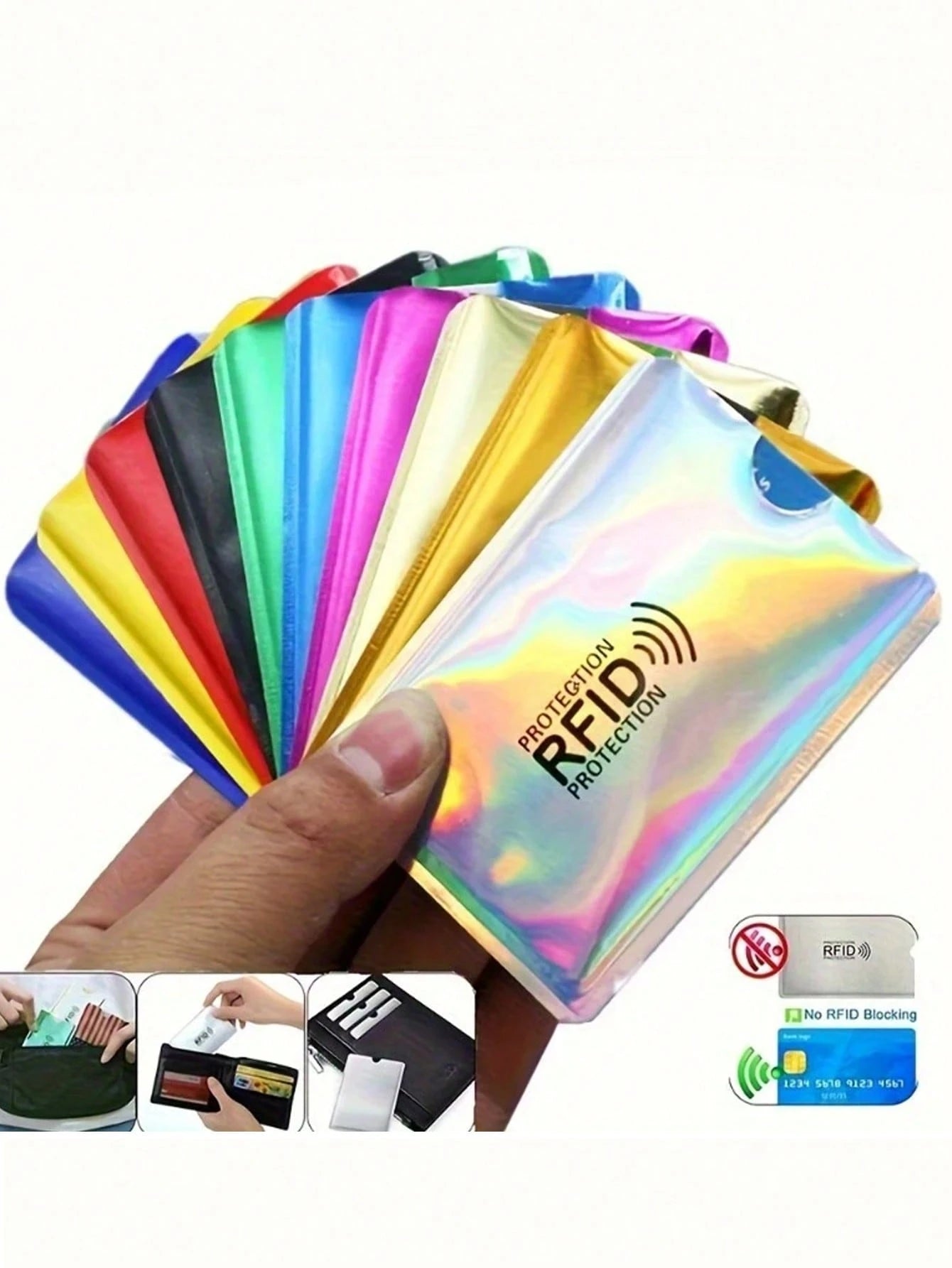 Anti-Demagnetization Silver Card, Bank Card Identity Shield, Anti-Scanning, Anti-Magnetic, Anti-Theft, Anti-Skimming Card Sleeve, Card Sticker, Card Case, Waterproof Card, Medical Card, ID Card Protec