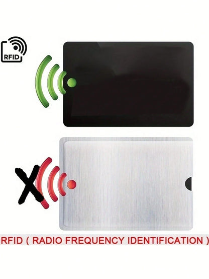 Anti-Demagnetization Silver Card, Bank Card Identity Shield, Anti-Scanning, Anti-Magnetic, Anti-Theft, Anti-Skimming Card Sleeve, Card Sticker, Card Case, Waterproof Card, Medical Card, ID Card Protec