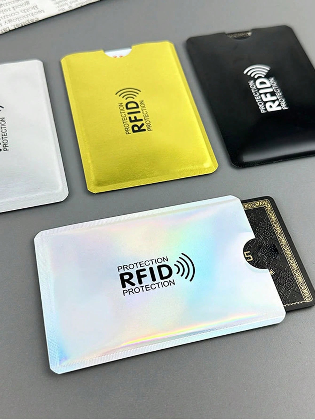 Anti-Demagnetization Silver Card, Bank Card Identity Shield, Anti-Scanning, Anti-Magnetic, Anti-Theft, Anti-Skimming Card Sleeve, Card Sticker, Card Case, Waterproof Card, Medical Card, ID Card Protec