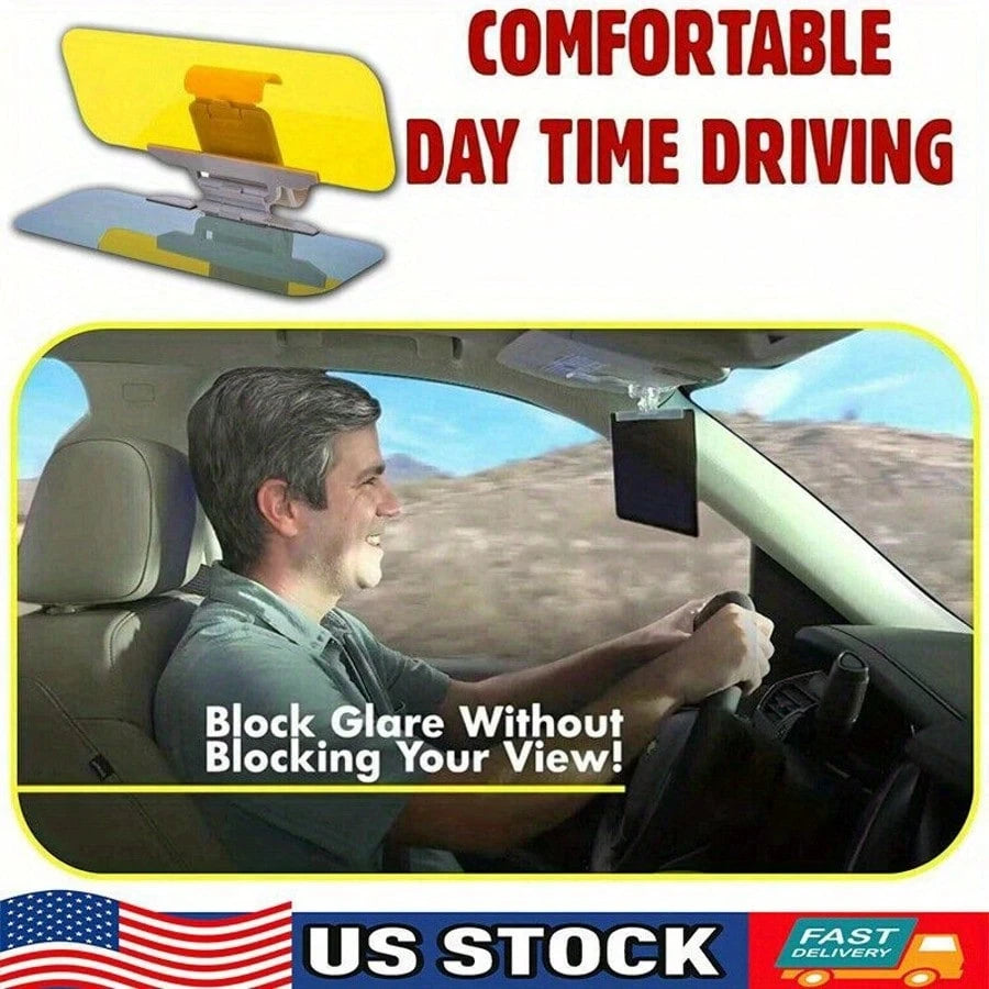 Anti Glare Polarized Car Sun Visor Extension- Made Of Acrylic Material, Blocking Stray Light, Reducing Snow Blindness And Ultraviolet Rays, Easy To Install On All Vehicles, Car Sun Visor