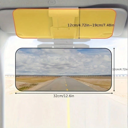 Anti Glare Polarized Car Sun Visor Extension- Made Of Acrylic Material, Blocking Stray Light, Reducing Snow Blindness And Ultraviolet Rays, Easy To Install On All Vehicles, Car Sun Visor