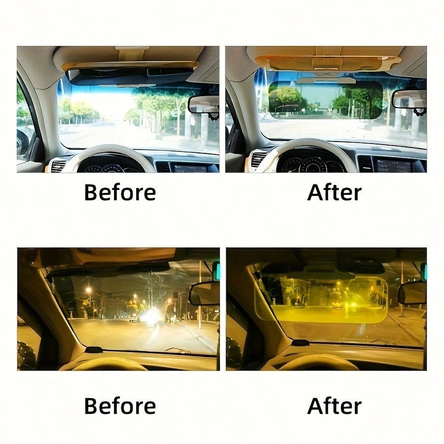 Anti Glare Polarized Car Sun Visor Extension- Made Of Acrylic Material, Blocking Stray Light, Reducing Snow Blindness And Ultraviolet Rays, Easy To Install On All Vehicles, Car Sun Visor