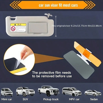 Anti Glare Polarized Car Sun Visor Extension- Made Of Acrylic Material, Blocking Stray Light, Reducing Snow Blindness And Ultraviolet Rays, Easy To Install On All Vehicles, Car Sun Visor