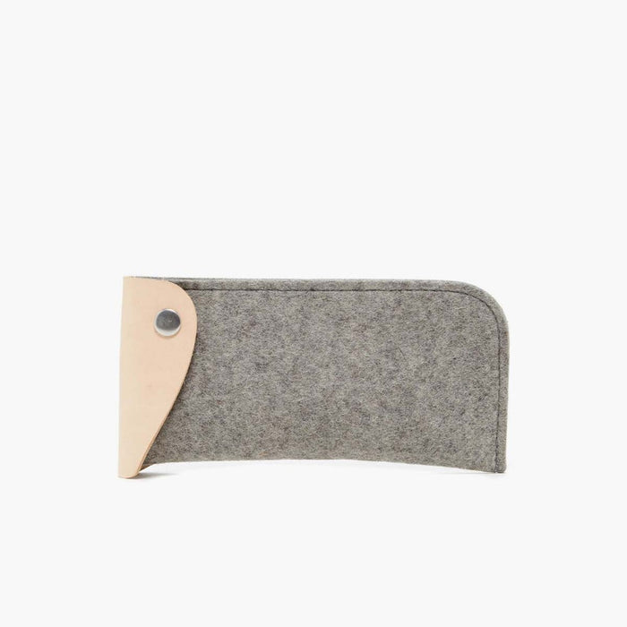 Anzen Felt & Leather Eyeglass Case, Granite
