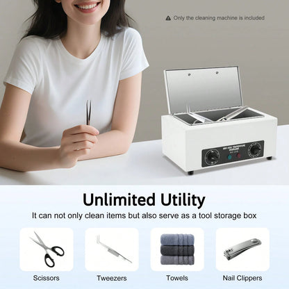 Aohuada 300W Heat Sterilizer 1.5L Mini Dry Heat Sterilizer Cabinet High Temperature Cleaning Box With Timer For Nail Spa Pedicure Hairdressing Metal Tools