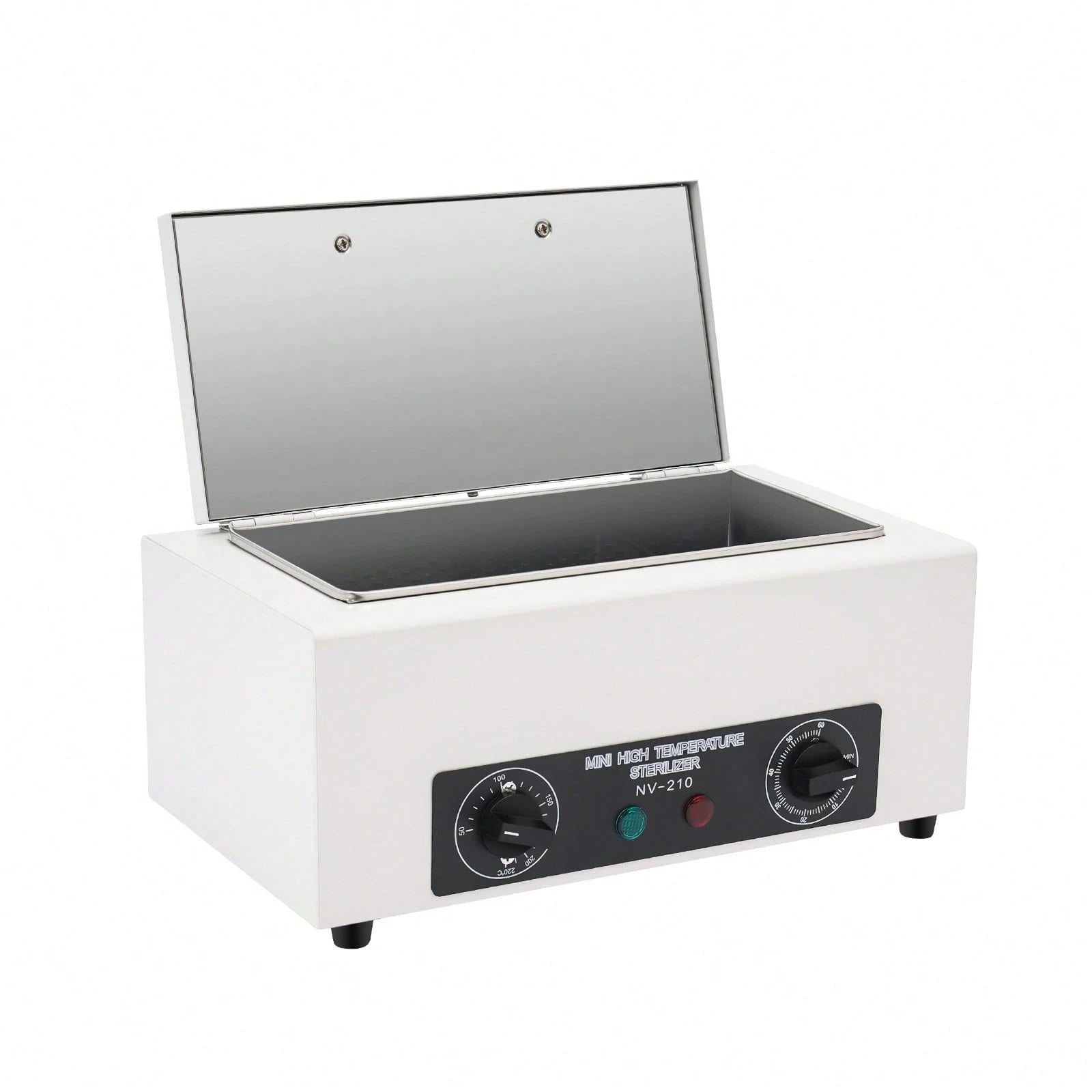 Aohuada 300W Heat Sterilizer 1.5L Mini Dry Heat Sterilizer Cabinet High Temperature Cleaning Box With Timer For Nail Spa Pedicure Hairdressing Metal Tools