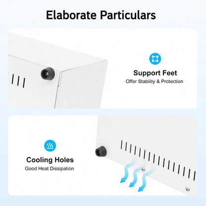 Aohuada 300W Heat Sterilizer 1.5L Mini Dry Heat Sterilizer Cabinet High Temperature Cleaning Box With Timer For Nail Spa Pedicure Hairdressing Metal Tools
