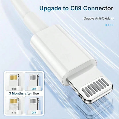 Apple Charging Cable, Apple Lightning To USB Cable, 2.4A Fast Charging Apple Phone Long Charging, Suitable For Apple 14/13/12/11/11Pro/11Max/X/XS/XR/XS Max/8/7/6/5S/SE (3.3 Ft, 6.6 Ft)