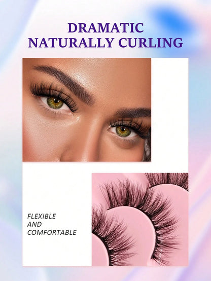 Asiteo 7 Pairs Natural Long Cat Eye Lashes Extension Soft Wispy Volume  Full Strip Faux Mink Lashes Strip Lashes, Lashes, Eyelashes, Fake Lashes