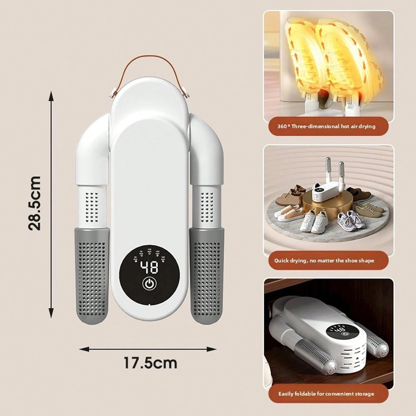 Asixxsix Boot Dryer, Electric Shoe Dryer Boot Warmer With Timer, Portable Drying Machine For Work Boots, Shoes, Gloves, Hats, Ski Boots