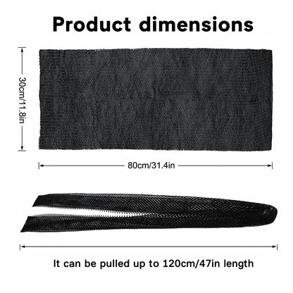 Authentic African Mesh Sponge With Knot, Durable Nylon Bath Brush, Unisex Bath Accessory, Body Scrub Exfoliating Bath Sponge, Removes Dead Skin, Long Flat Design Suitable For Back, Feet And Scalp