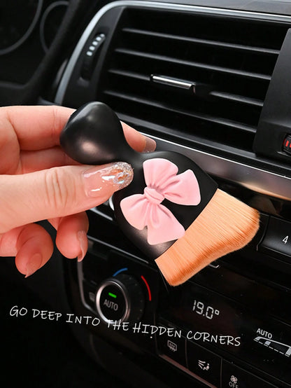 Auto Detailing Supplies,1pc Car Specific Brush Dust Removal Brush Soft Bristle Brush Air Conditioning Instrument Panel Air Outlet Interior Cleaning Tool