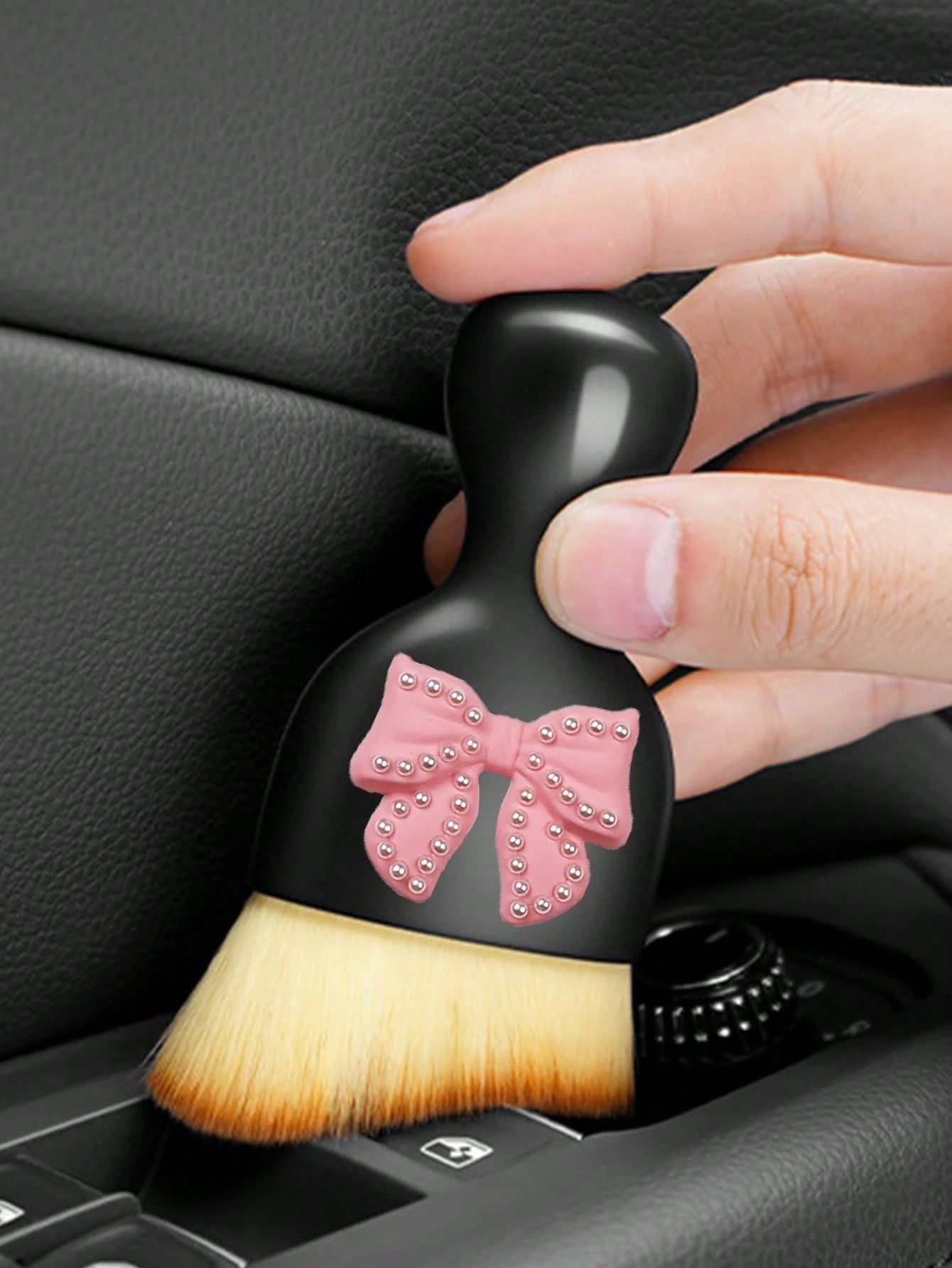 Auto Detailing Supplies,1pc Car Specific Brush Dust Removal Brush Soft Bristle Brush Air Conditioning Instrument Panel Air Outlet Interior Cleaning Tool